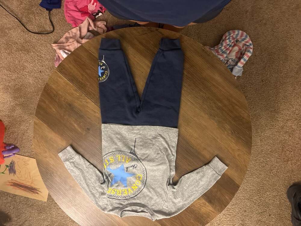 Converse Sweatshirt and Sweatpants Set Blue Gray